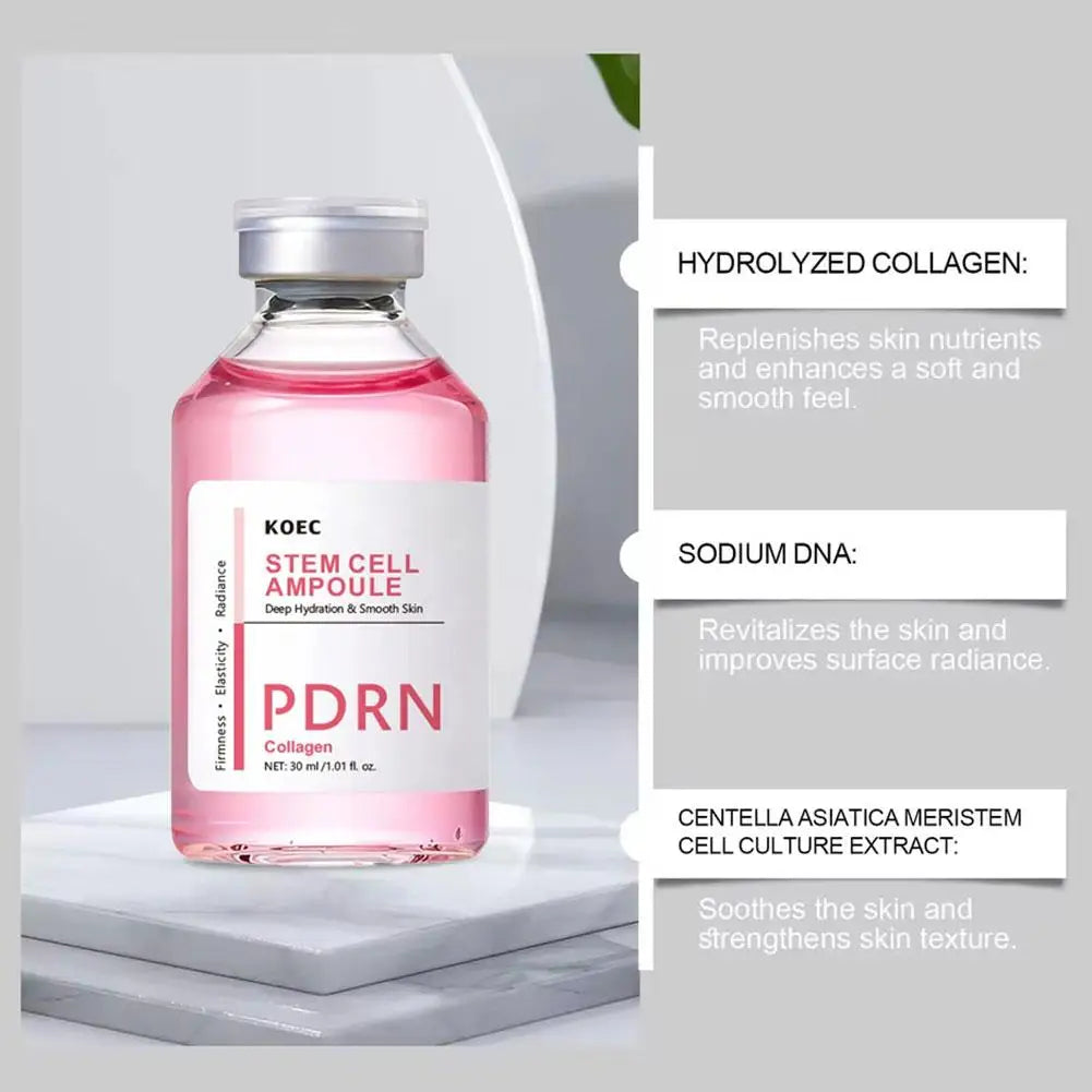 PDRN Collagen Ampoule Face Serum 30ml – Deep Hydration, Skin Barrier Repair & Brightening with Hyaluronic Acid Peaceful Pleasures Health and Wellness