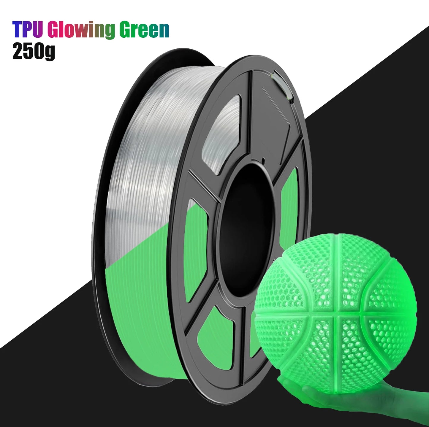 DINGSUN 3D 95A Luminous TPU Filament 1.75mm 250g – FDM Flexible
