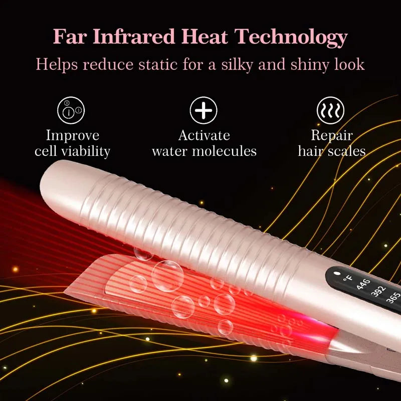 Factory High Temperature 2 In1 Multifunction Lcd Screen Splint Electric Ceramic Infrared Negative Ion Smooth Hair Straightener Peaceful Pleasures Health and Wellness