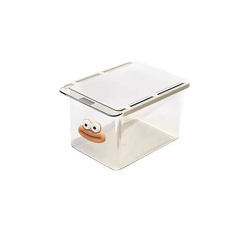 Transparent Bathroom Cotton Stick Makeup Cotton Bathroom Pull-Out Storage Drawer Style Storage Box Under The Mirror Cabinet Peaceful Pleasures Health and Wellness B
