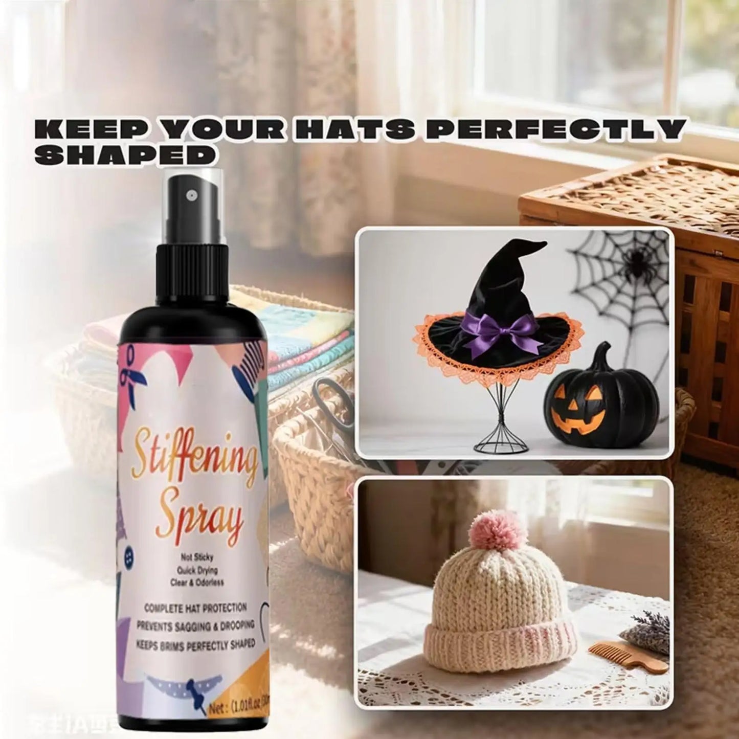 Fabric Stiffener Spray 100ml – Crochet, Lace & Hat Hardener