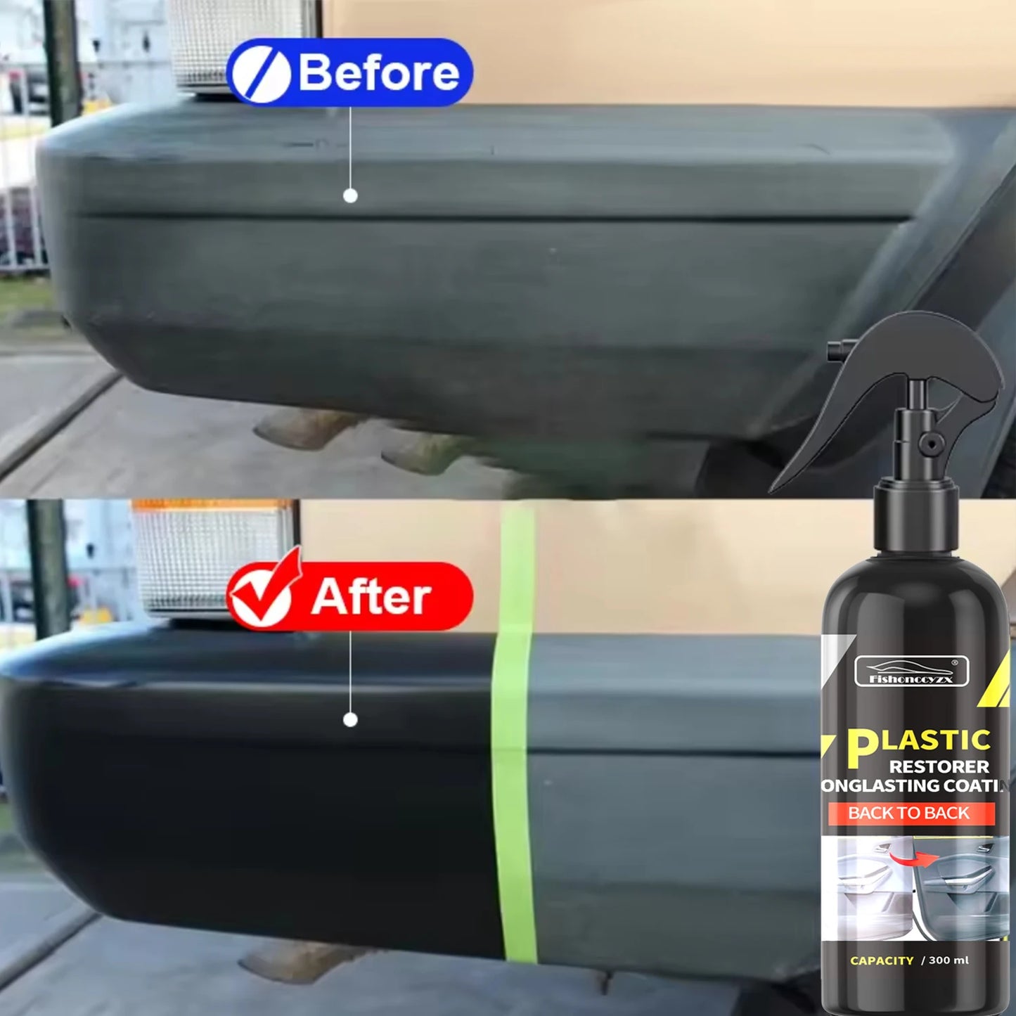 Car Plastic Restorer Coating Agent Auto Plastic Rubber Exterior Repair Clean Refresh Restoration Agent Black Shine Seal Brighten Peaceful Pleasures Health and Wellness