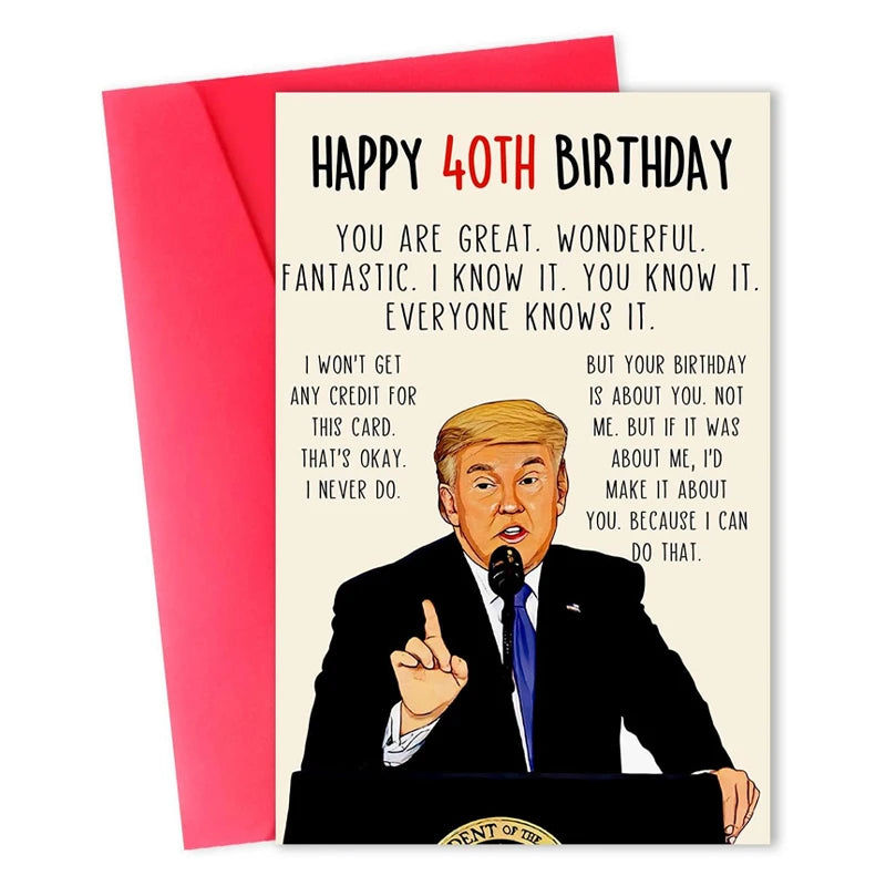 Funny Happy 40th Birthday Card for Women & Men | Humorous