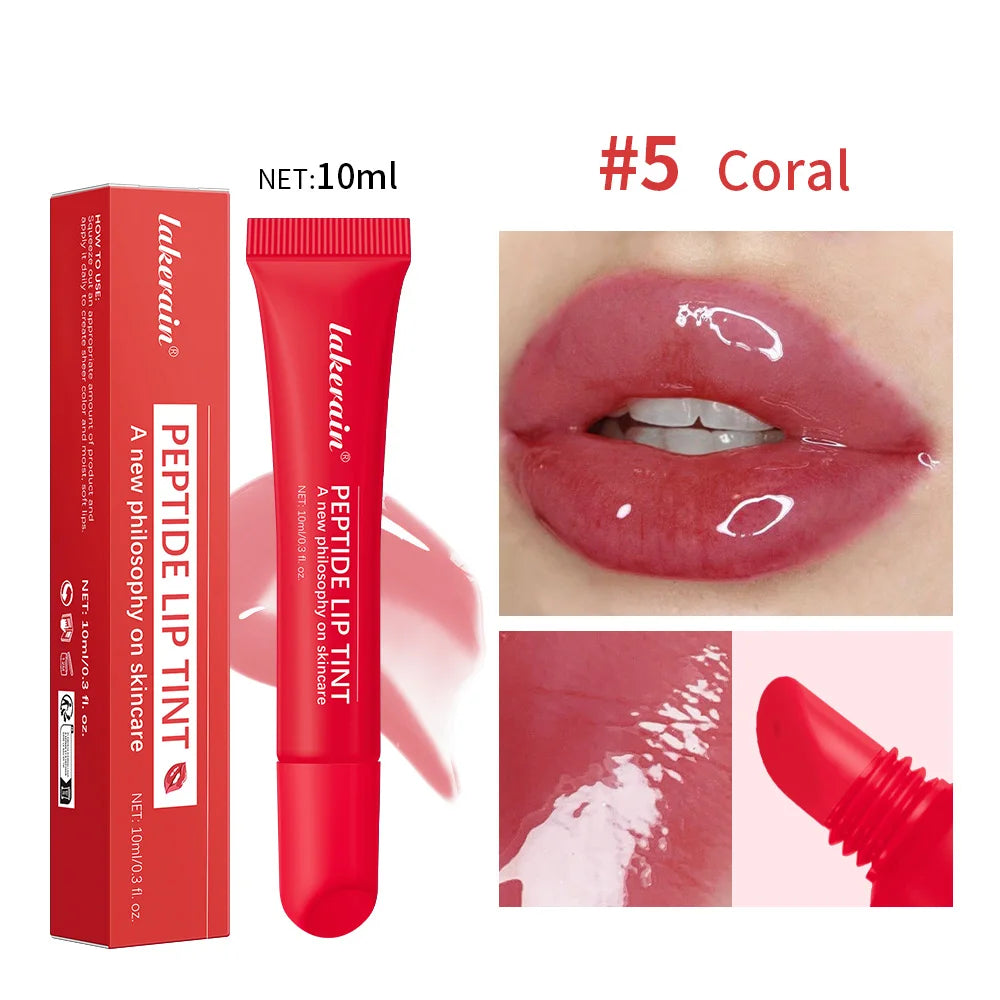 Long Lasting Moisturizing Lip Gloss Waterproof Mirror Glass Shine Transparent Color Halo Dyeing Easy Apply Cosmetics Makeup Peaceful Pleasures Health and Wellness 5coral