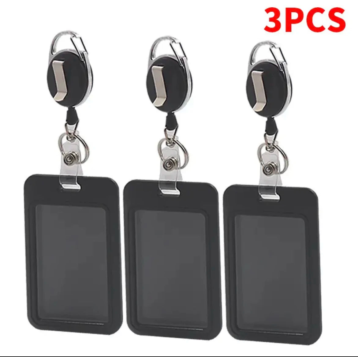 Work Permit Card Set - Rope Retractable Neck Hanging Document Card Set - Chest Tag Access Control Hard Shell Protective Set Peaceful Pleasures Health and Wellness 3pcs