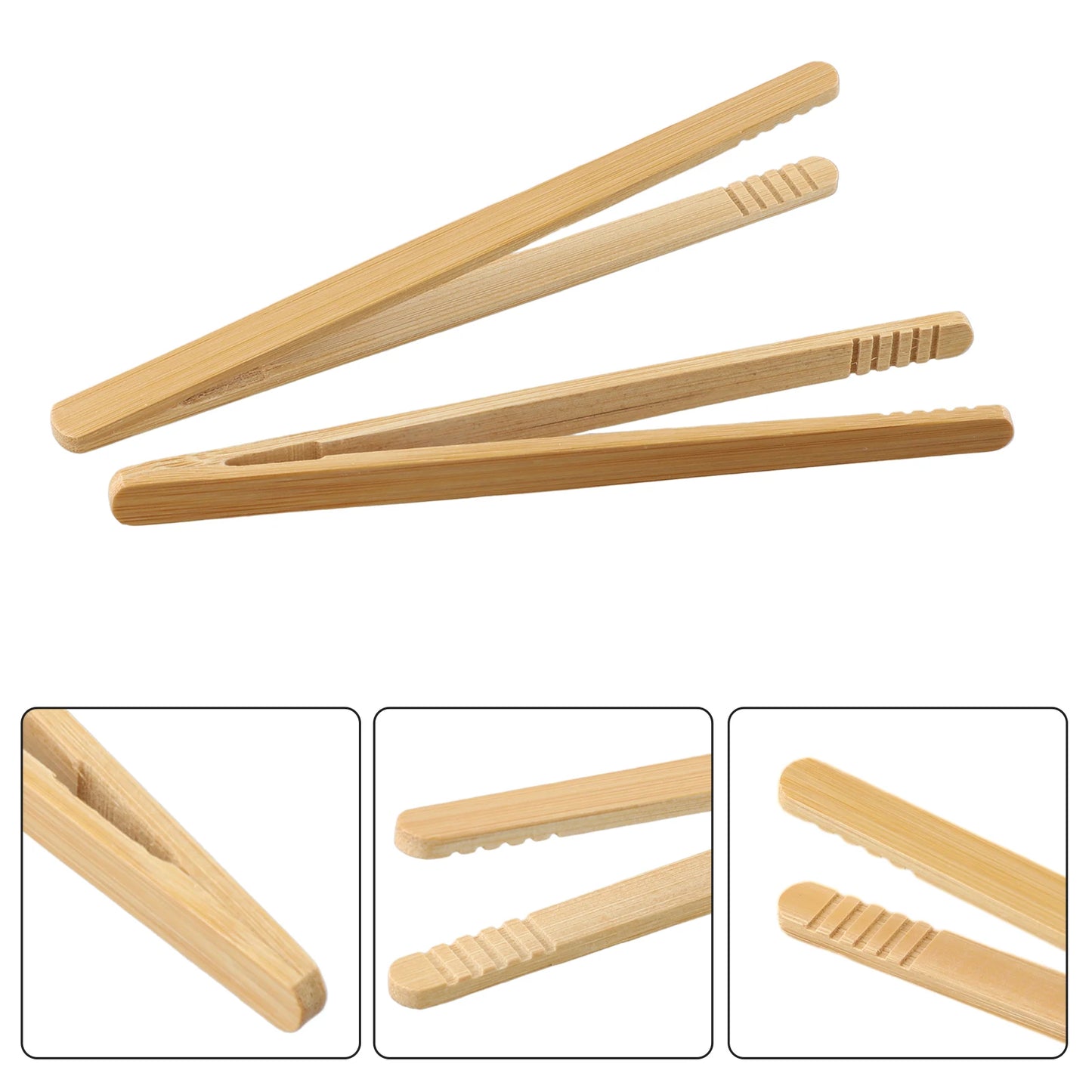 Wooden Tea Clips Food Toast Salad Tongs Toaster Sugar Ice Tong