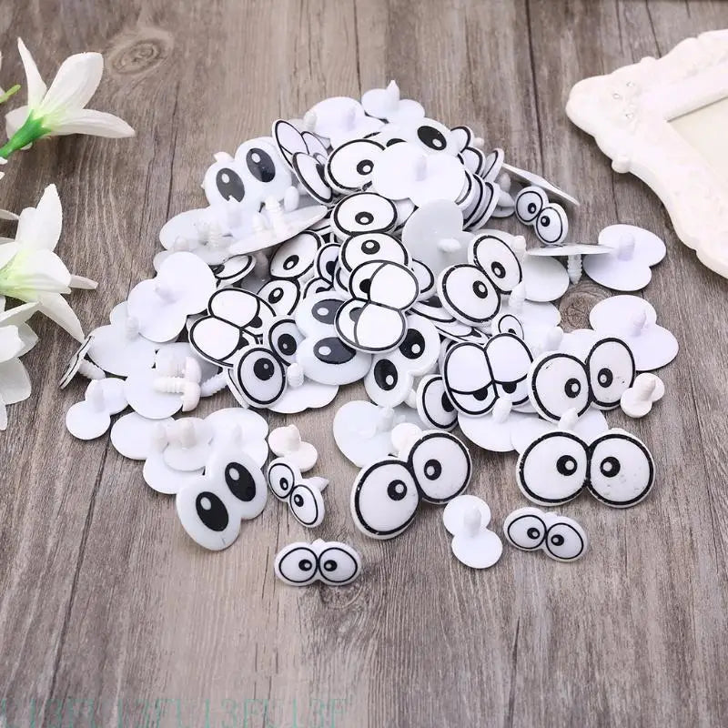 100pcs Mixed Plastic Craft Eyes for DIY Dolls, Puppets & Crafts Craft Eyes Peaceful Pleasures Health and Wellness