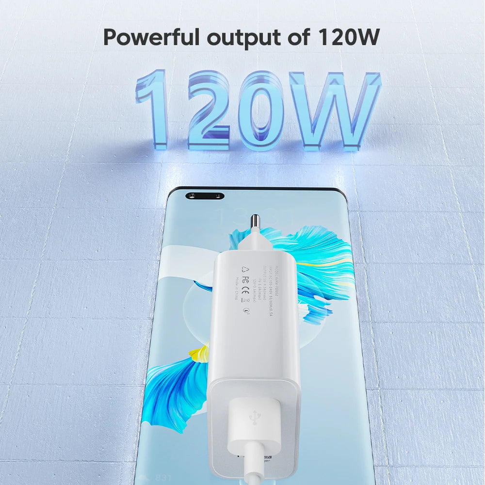 120W Fast USB Wall Charger QC3.0 + 6A Type-C Cable