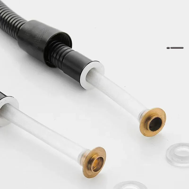 1pcs 1.5M Stainless Steel Black Hose Extension Pipe Bathroom Shower Pipe Extension Pipe Water Pipe Drawer Bathroom Accessories Peaceful Pleasures Health and Wellness