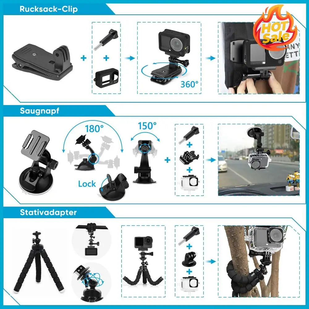 DJI Osmo Action 6 Accessories Kit – Housing, Straps & More