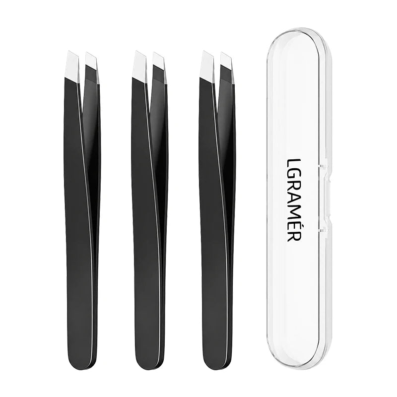 Precision Slant Eyebrow Tweezers | Facial Hair & Blackhead Removal