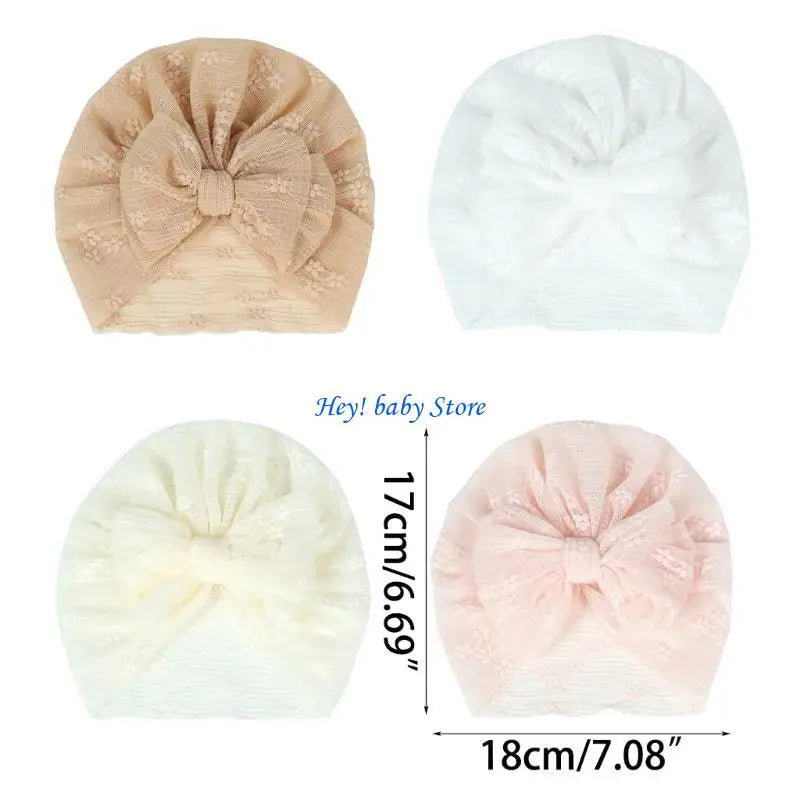 Newborn Baby Girl Turban Hat | Knit Beanie Headwrap Hospital Cap