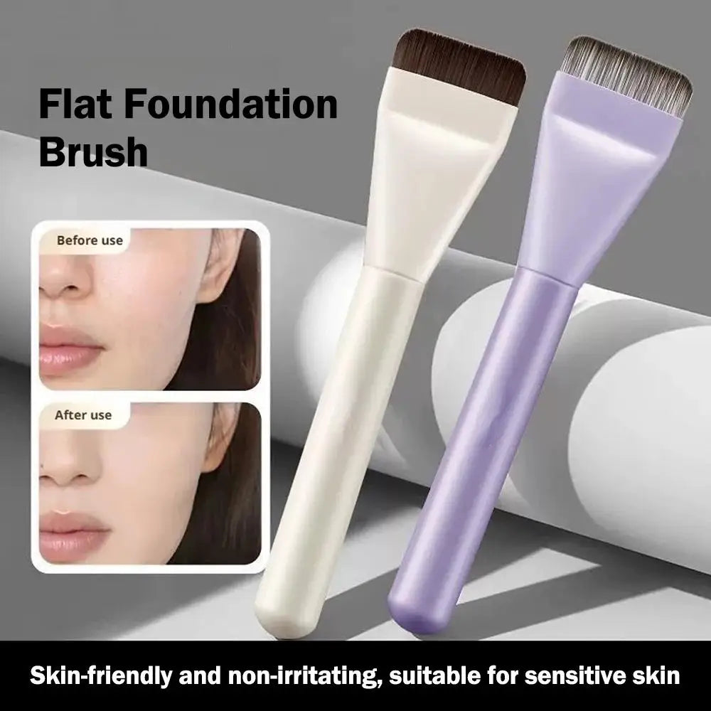 Flat-Head Foundation Brush – Ultra-Thin Traceless Makeup Tool