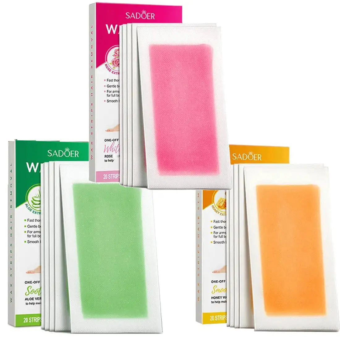 Hair Removal Wax Strips – Face, Body & Bikini, 10ct Peaceful Pleasures Health and Wellness