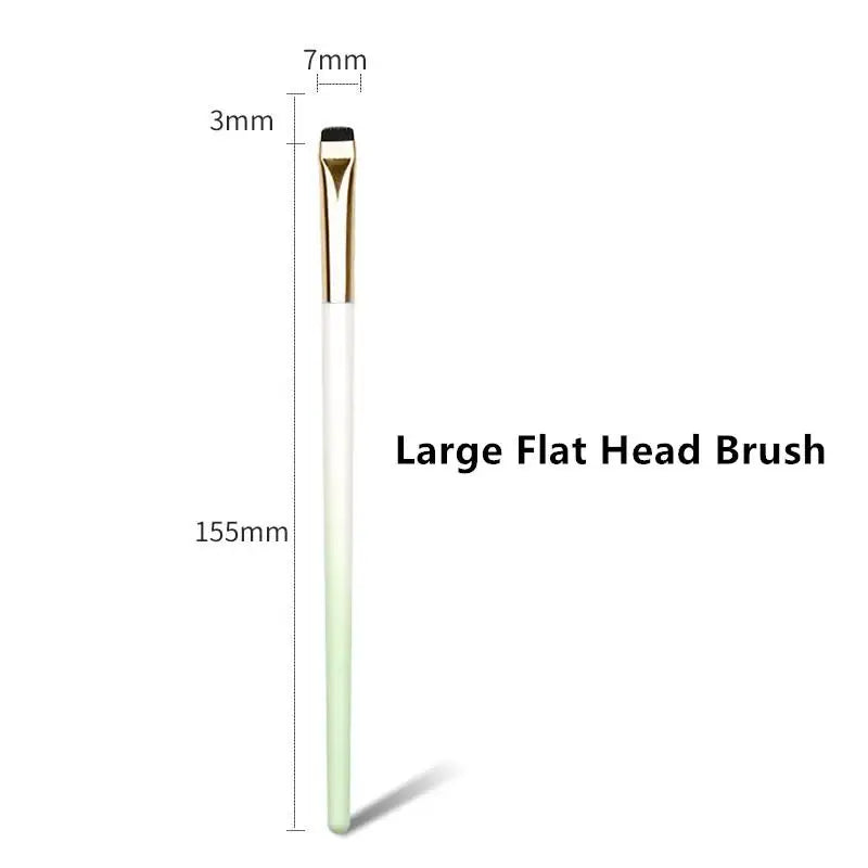 1 Pcs Gradient Handle Flat Brush Perming Eyelashes Lash Lift Tool Eyelash Perm Rod Eyelash Applicator Makeup Tools & Accessories Peaceful Pleasures Health and Wellness Large Green