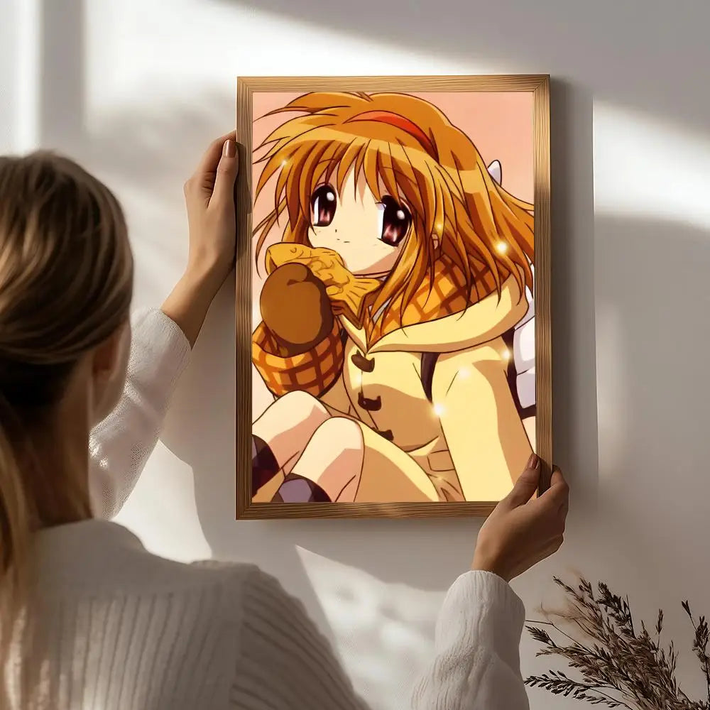 Anime K-Kanon HD Wall Poster | Self-Adhesive Waterproof Art Anime Wall Poster Peaceful Pleasures Health and Wellness White6 40X50cmNoframe