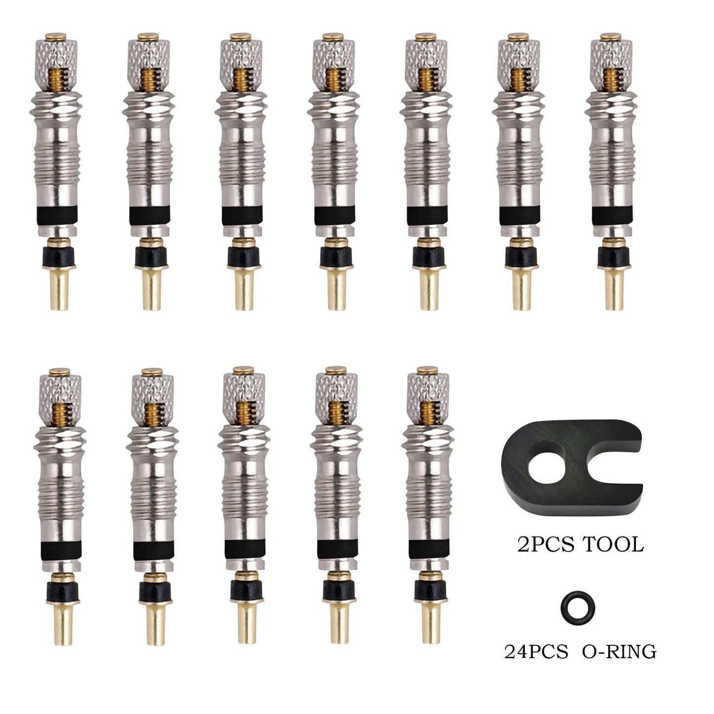 Presta Valve Core Stem – Brass Tubeless Road & MTB Bike 2/6/12pc