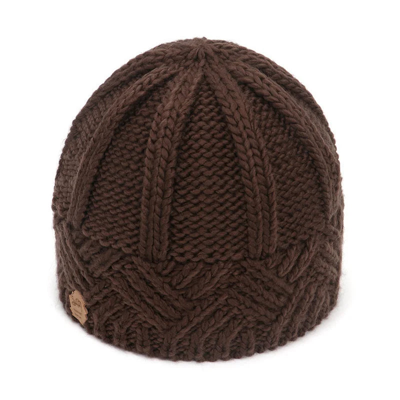 Women's 2026 Autumn Winter Beanie - Fashion Diamond Check Pattern, Soft Knitted Ski Cap, Vintage Warm Beanies Peaceful Pleasures Health and Wellness Coffee