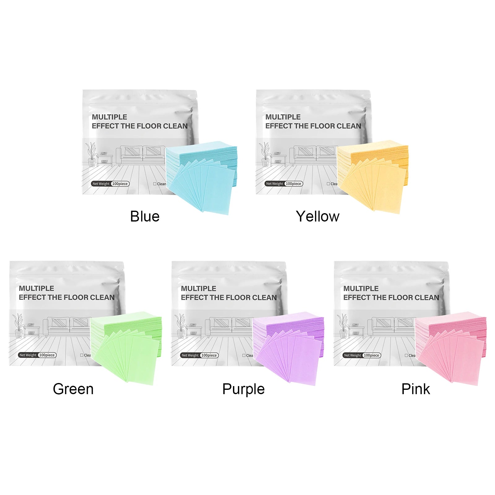 100Pcs Powerful Floor Cleaning Sheets Gentle Effection Concentrated Floor Cleaner Toilets Cleaning Tablets for Kitchen Bathroom Peaceful Pleasures Health and Wellness