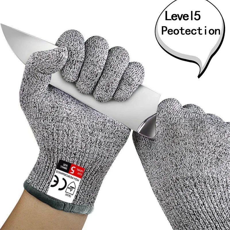 Grade 5 Cut Resistant HPPE Gloves – Kitchen & Garden Safety Cut Resistant Gloves Peaceful Pleasures Health and Wellness