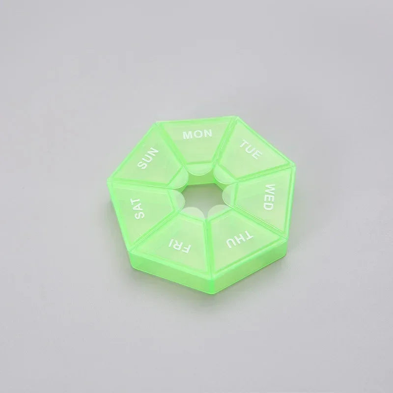 New 7 Days Pill Medicine Box Weekly Tablet Holder Portable Travel Mini Small Pill Box Pills Cases Storage Organizer Container Peaceful Pleasures Health and Wellness NO.9