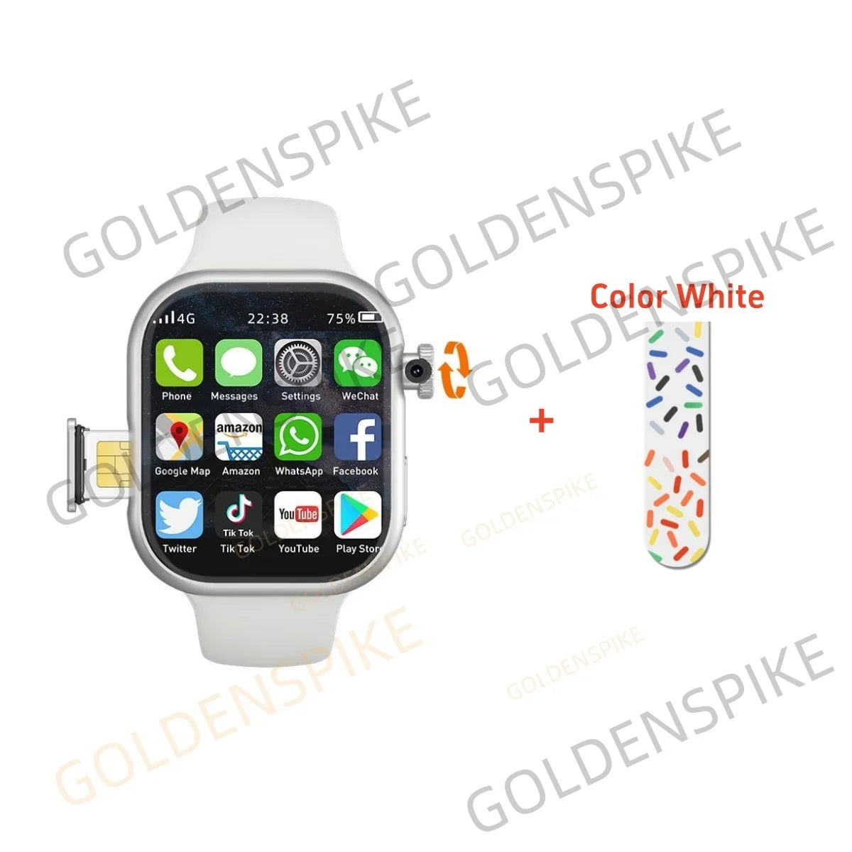 GOLDENSPIKE VP19 S10 Smartwatch 2.29" AMOLED 4G SIM GPS NFC