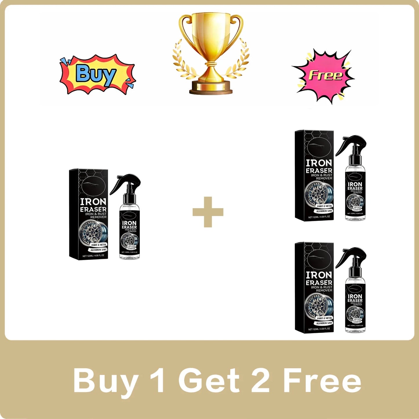 Car Rust Remover Spray – Wheel & Paint Oxide Cleaner 120ml