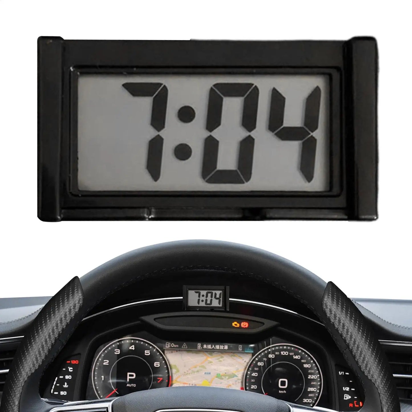 Dashboard Clock Adhesive Digital Watch Small Clock for Women Men Car Motorcycle Truck Boat Bike Classroom Fridge Peaceful Pleasures Health and Wellness