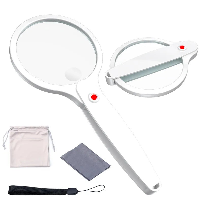 Reading Magnifying Glass Handheld Magnifier Folding Loupe Large Lens for Seniors Peaceful Pleasures Health and Wellness 4