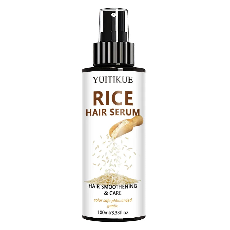 YUITIKUE Rice Hair Serum | For Hair Smoothening & Care | Color Safe, pH-Balanced & Gentle Formula For All Hair Types 100ml Peaceful Pleasures Health and Wellness 100ml