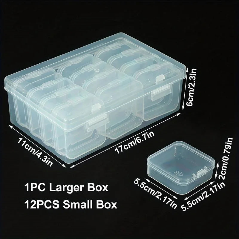 Transparent Plastic Storage Box with 12/14/15/20 Grids for Bead Sorting Jewelry And Miscellaneous Items Organizer Box organizer Peaceful Pleasures Health and Wellness 12 boxes