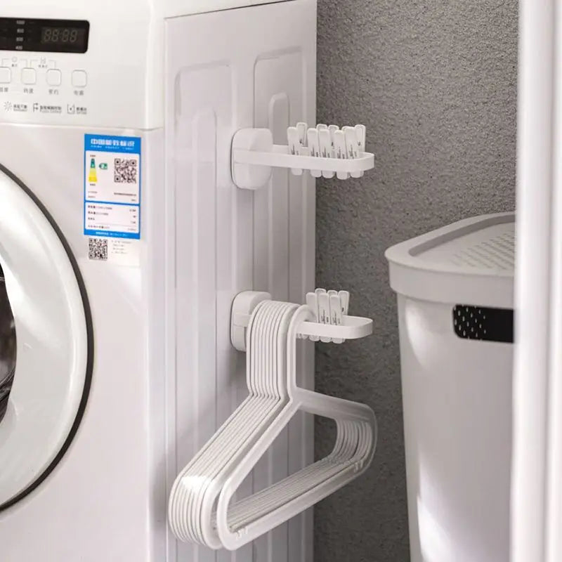 2-Pack Adjustable Wall-Mounted Hanger Storage Rack – No Drill