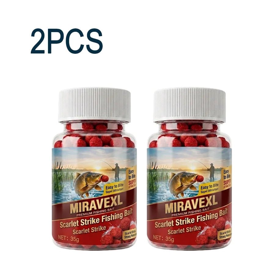 MIRAVEXL Scarlet Strike Red Boilies Carp Fishing Bait Lure