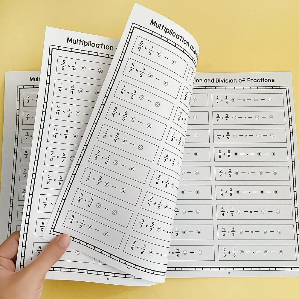 Training Basic Fraction Multiplication Division Primary School Grades