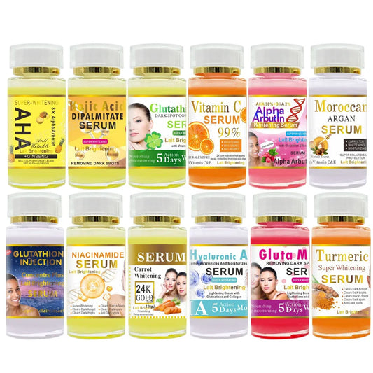 120ml 99% Vitamin C Serum Oil Facial Serum AHA Kojic Acid glutathione Facial skin brightening Peaceful Pleasures Health and Wellness
