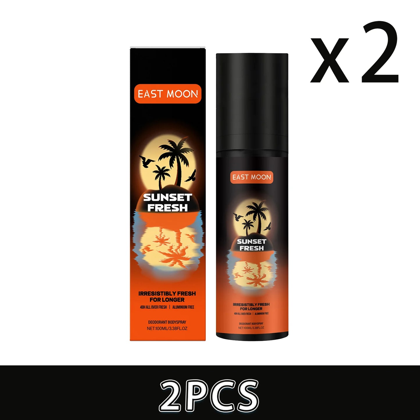 East Moon Men's Fruity Deodorant Spray | Aluminum-Free Freshness