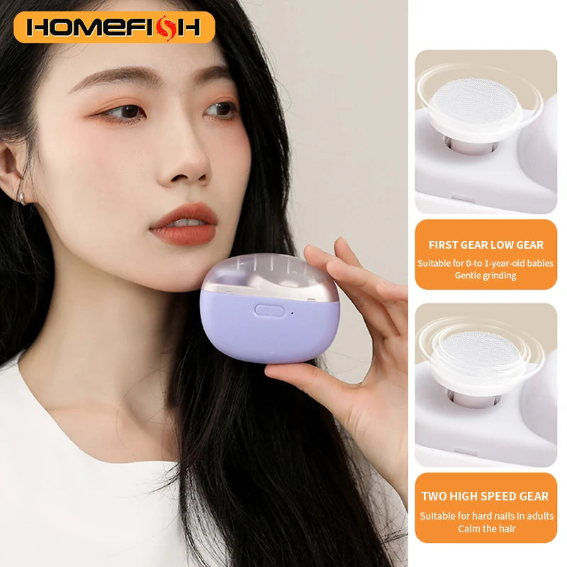 Electric Baby Nail Trimmer Automatic - Anti-Splash Anti-Pinch Nail Polisher Peaceful Pleasures Health and Wellness
