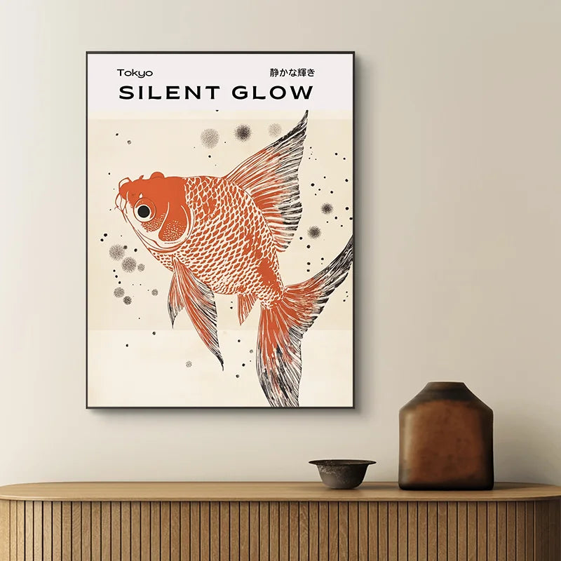 Japanese Ukiyo-e Canvas Poster – Mt. Fuji, Cranes & Cherry Blossom Canvas Wall Poster Peaceful Pleasures Health and Wellness