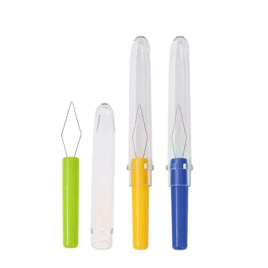 3PCS Needle Threader with Cover Automatic Small Threader Tool Plastic Needle Changer Portable Sewing handmade Accessories Peaceful Pleasures Health and Wellness