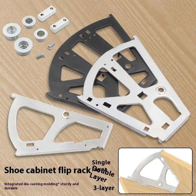 New 2Pcs Hardware Furniture Hinge 1/2/3 Layer Shoes Drawer Cabinet Hinge Rack Stainless Steel Foldable Shelf Accessories Peaceful Pleasures Health and Wellness