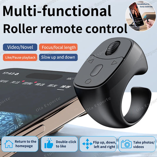Bluetooth Finger Ring Remote – Scroll, Selfie & Page Turner Bluetooth Ring Remote Peaceful Pleasures Health and Wellness