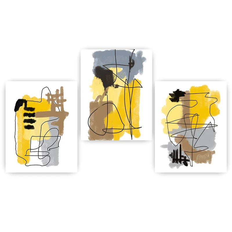 Abstract Yellow Color Block Canvas Wall Art | Modern Décor Print Canvas Wall Art Print Peaceful Pleasures Health and Wellness 01 15x20cm No Frame China Mainland