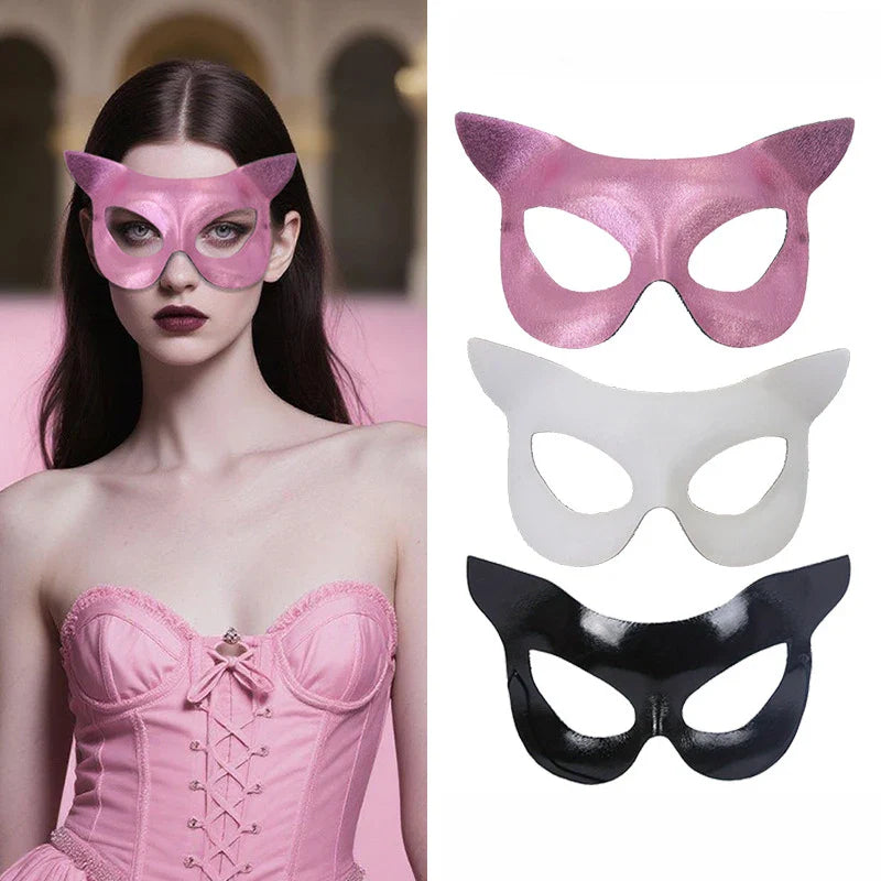 PVC Cat & Fox Eye Venetian Masquerade Mask | Women