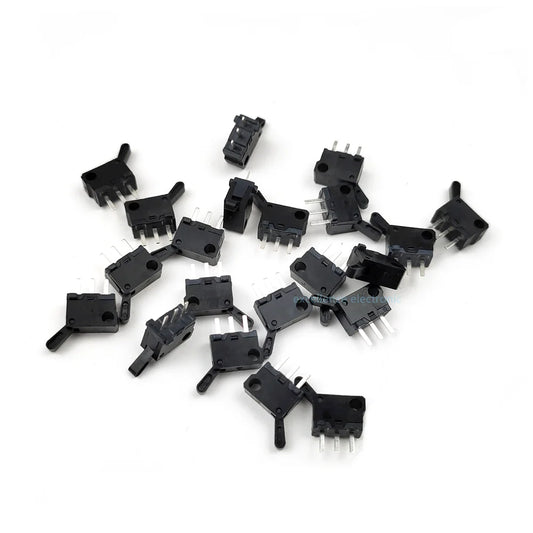 100/50/10PCS Limit Switch 3 Pins Direct Insertion Reset Micro Motion Detection Button Switch for Game Flash Door Reset Switch Peaceful Pleasures Health and Wellness 100PCS