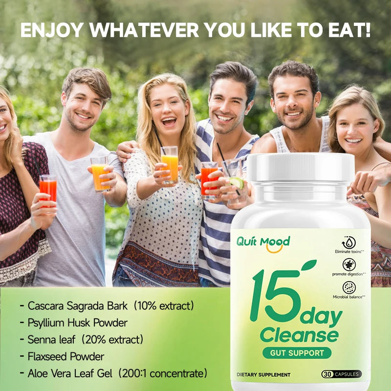 15 day cleanse gut detox 30 capsules Healthcare Dietary Edible Supplement Fitness Peaceful Pleasures Health and Wellness