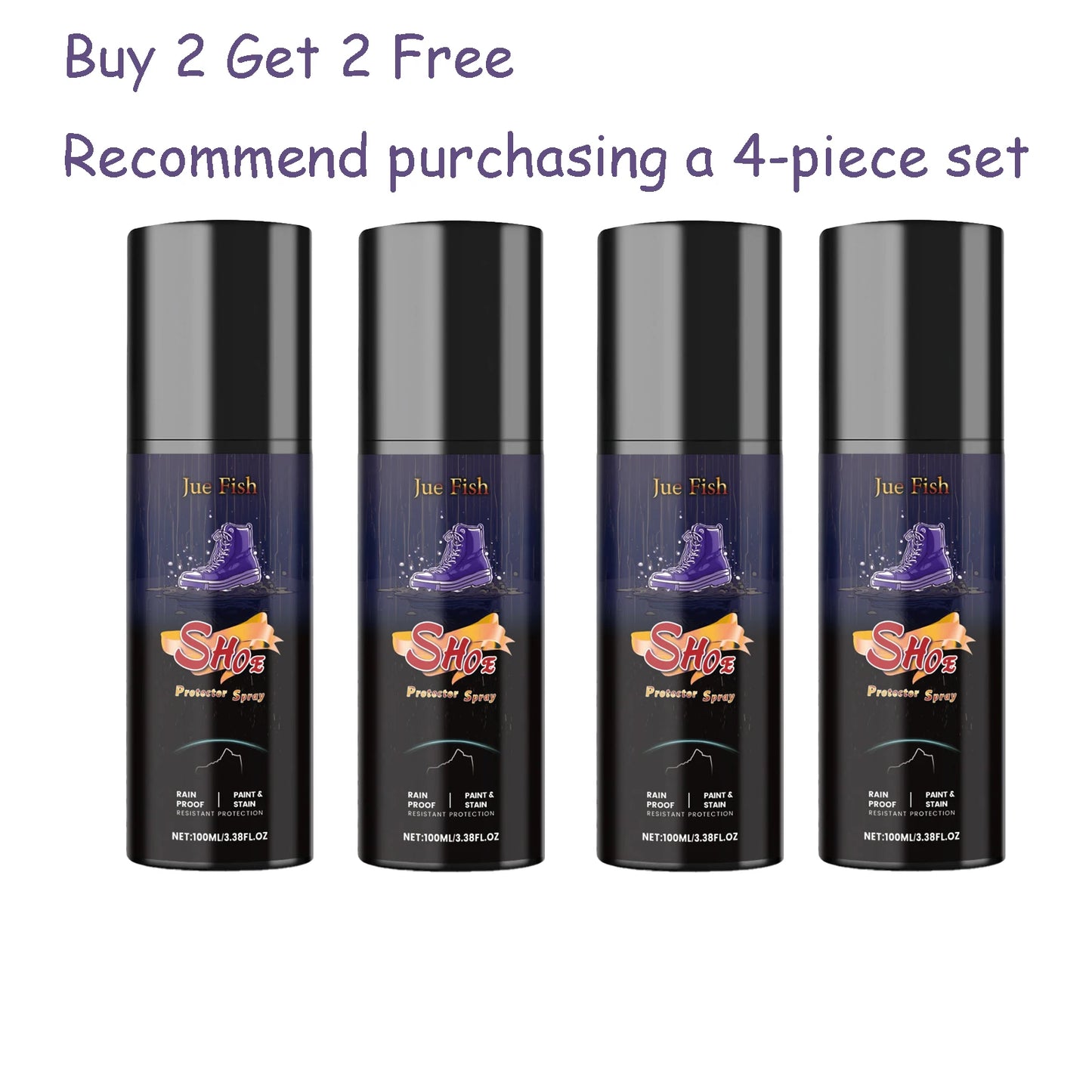 100ml Waterproof Shoe Protector Spray | Suede Canvas Sneakers Shoe Protector Spray Peaceful Pleasures Health and Wellness 4 pcs
