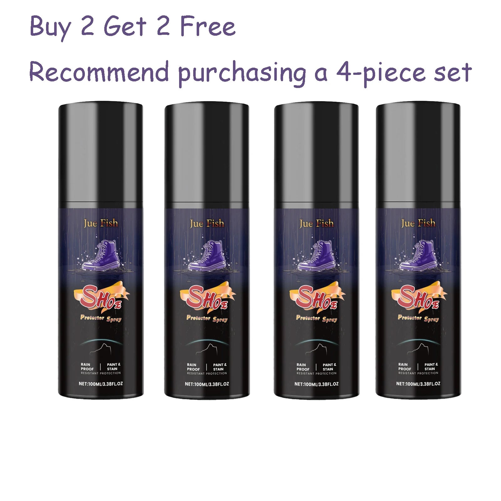 100ml Waterproof Shoe Protector Spray | Suede Canvas Sneakers Shoe Protector Spray Peaceful Pleasures Health and Wellness 4 pcs