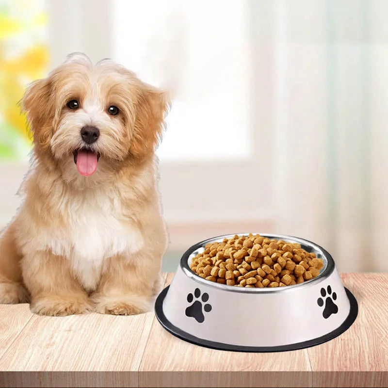 Stainless Steel Pet Bowl | Anti-Slip, Stackable Dog & Cat Feeder