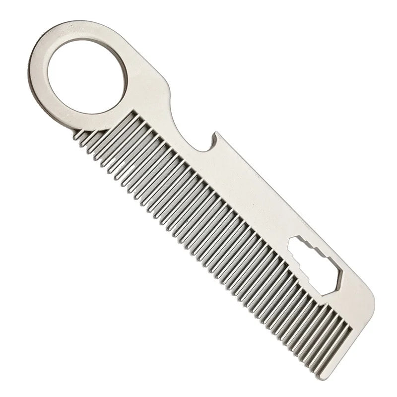 Stainless Steel Comb Portable Hair Comb Mini Comb Beard Comb Men's Beard Comb Styling Comb Peaceful Pleasures Health and Wellness