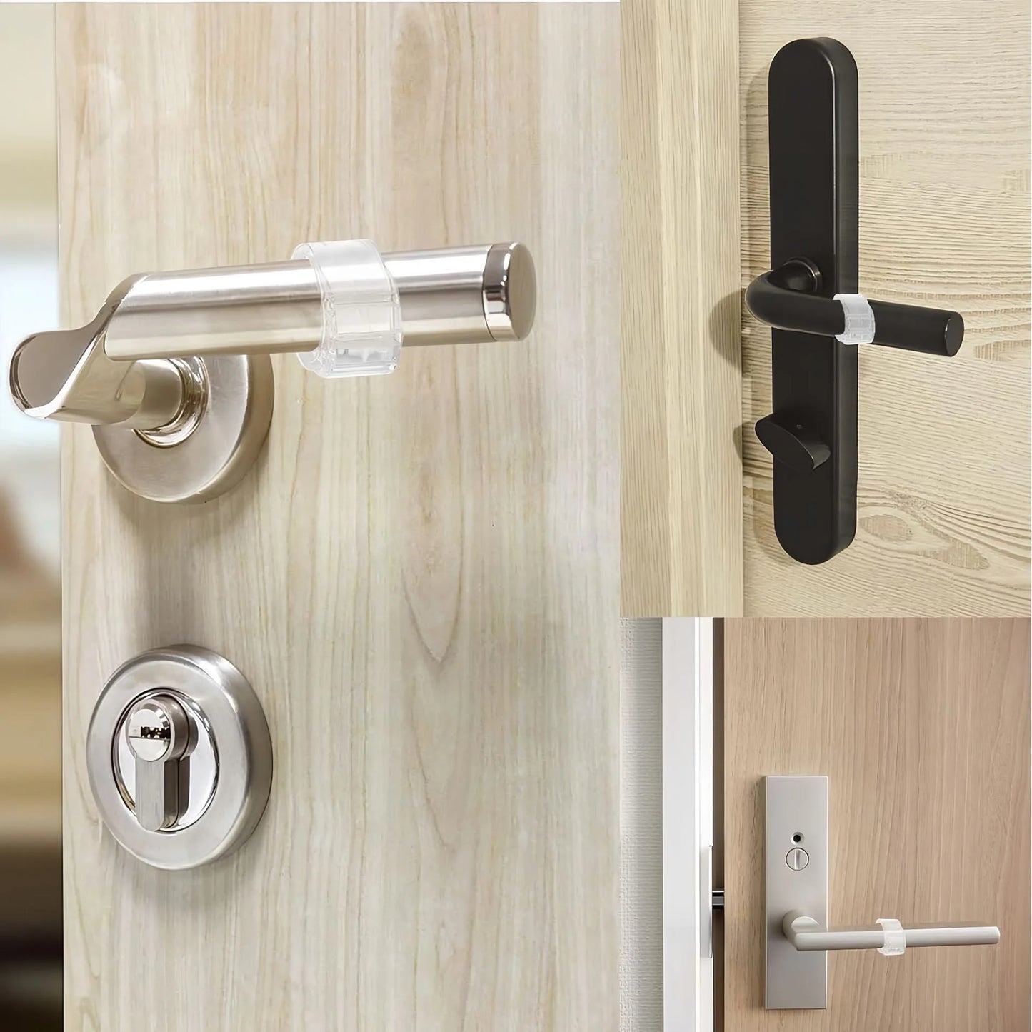 Transparent PVC Door Knob Wall Protector & Stopper 4/8 Pcs